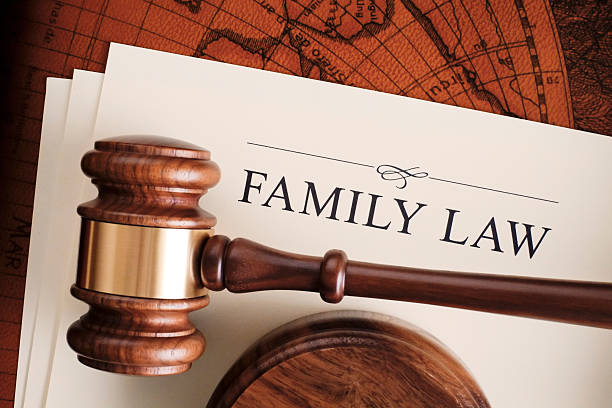 Family law document and gavel